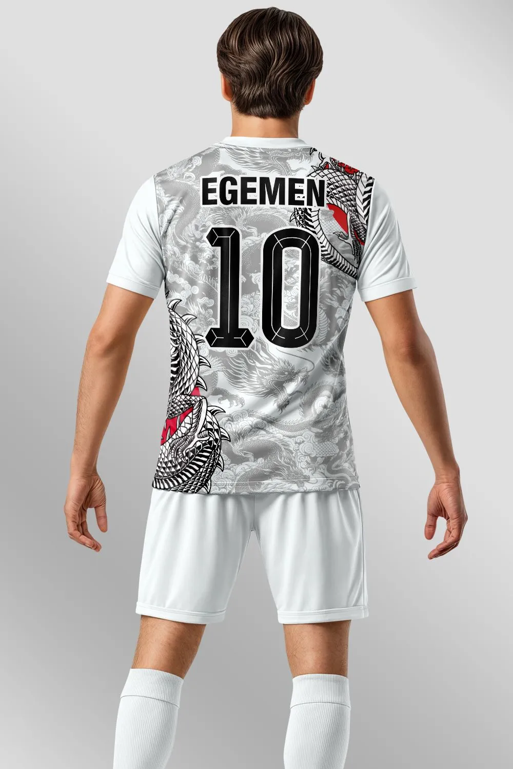 Egemen Spor Beyaz Ejderha Uzak Doğu Temalı Halı Saha Forma - görsel 2