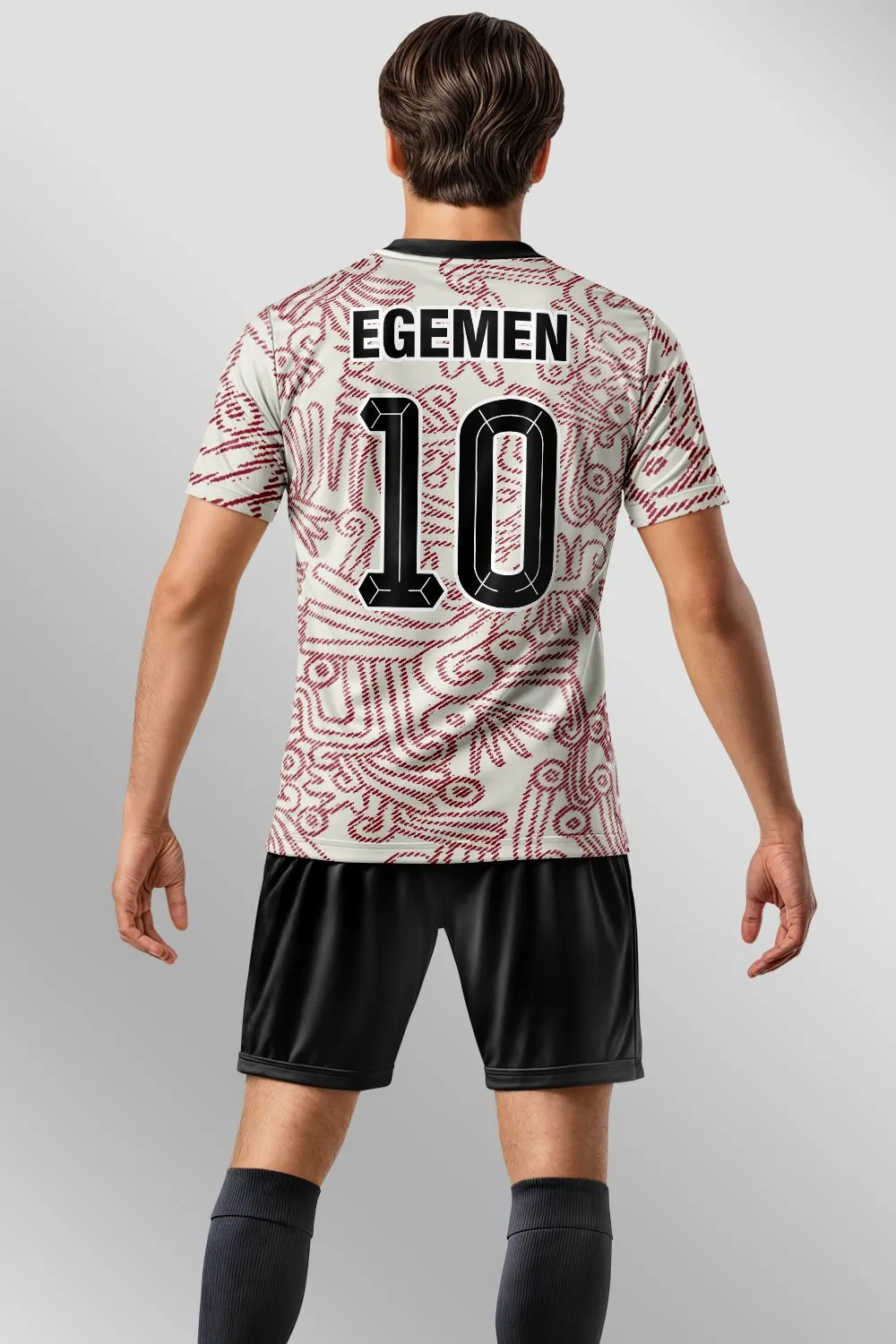 Krem-Bordo Tribal Halı Saha Forma - görsel 2