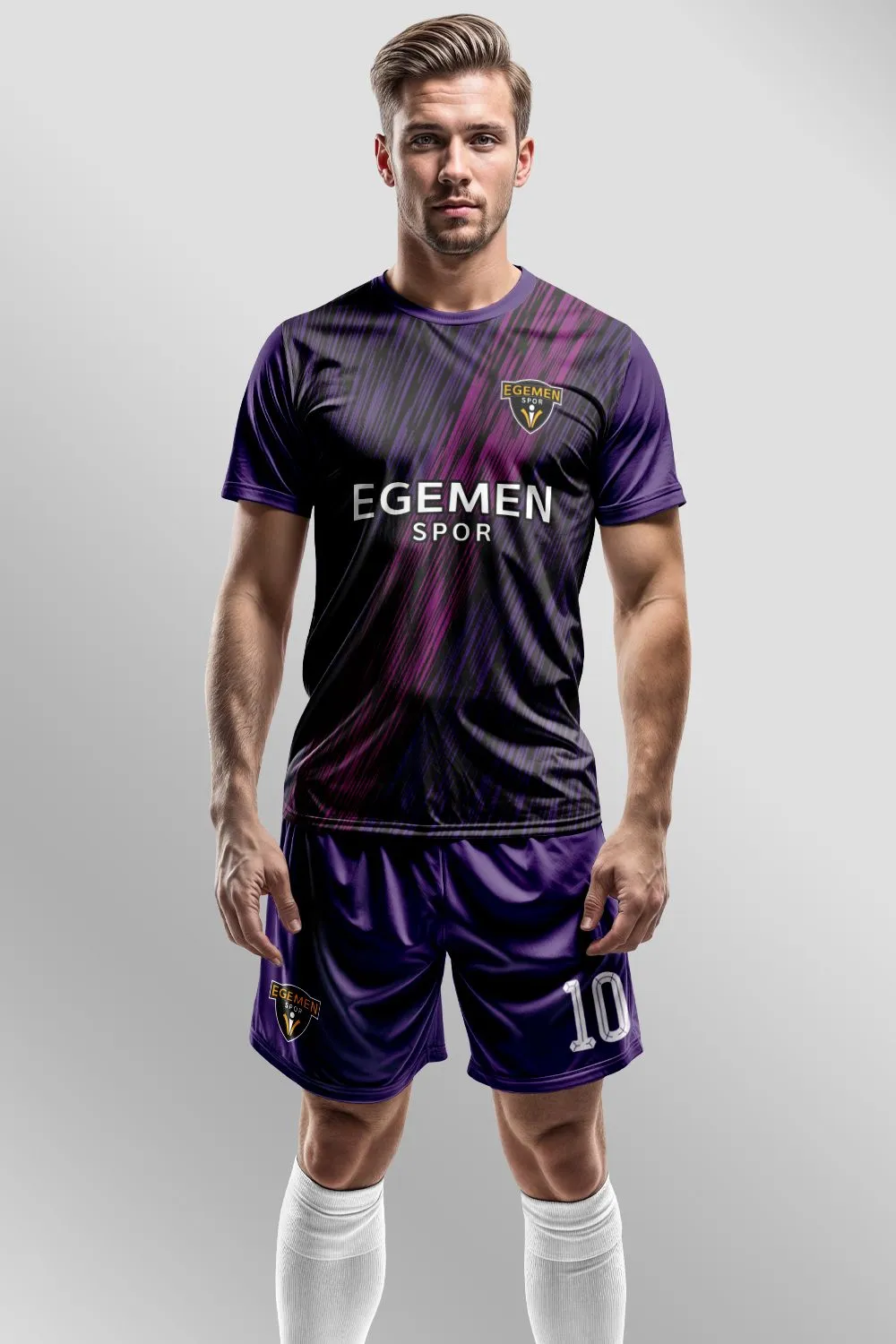 Egemen Spor Mor Dijital Motion Desenli Halı Saha Forma
